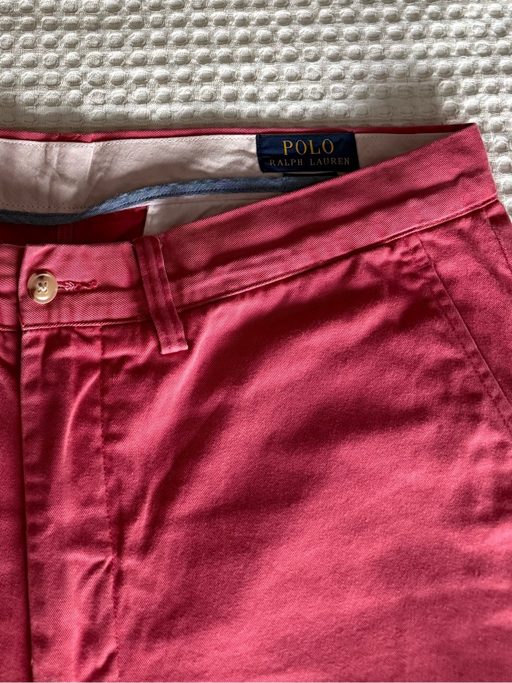 Like New Ralph Lauren Polo Chino pantCoral Pink Polo Pants with Navy Pony - Picture 5 of 9